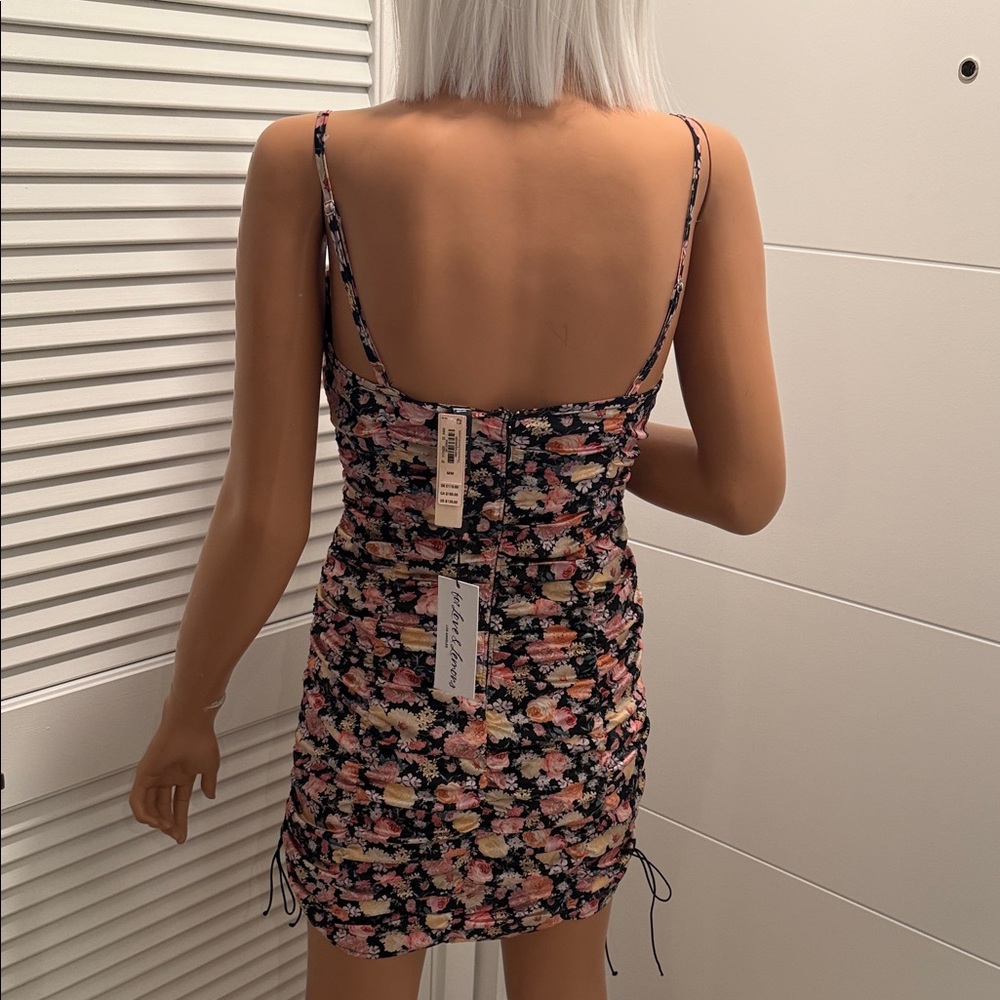 For Love & Lemons Stylish Multicolor Ruched Dress medium - Picture 9 of 10